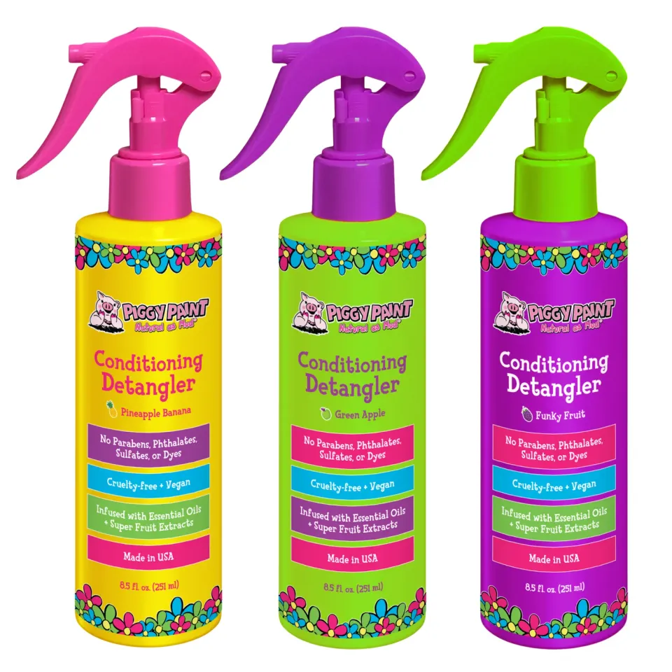 Piggy Paint Dreamy Detangler hårspray 3-pak frugtscents