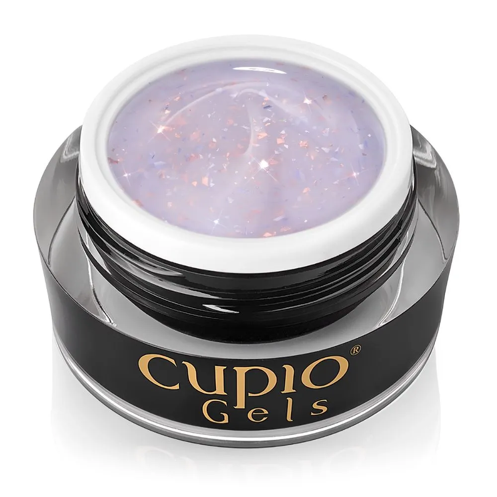 Cupio Pastel Blooms builder gel 15 ml med glimmer