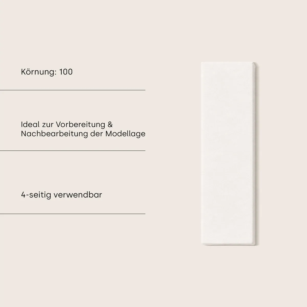 Emmi-Nail Studio buffer hvid korn 100 til mattering