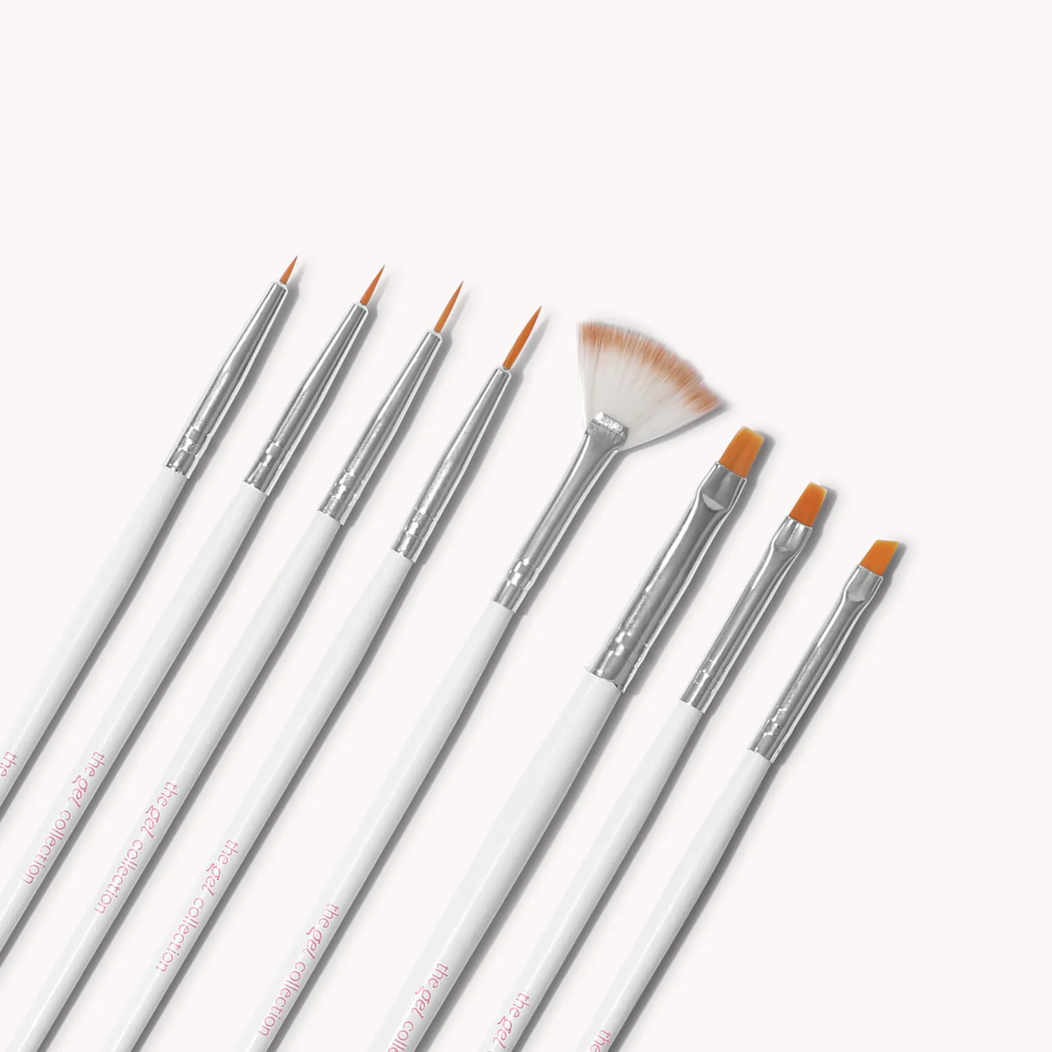 The Gel Collection Brush Set neglepensler 8 stk til nail art