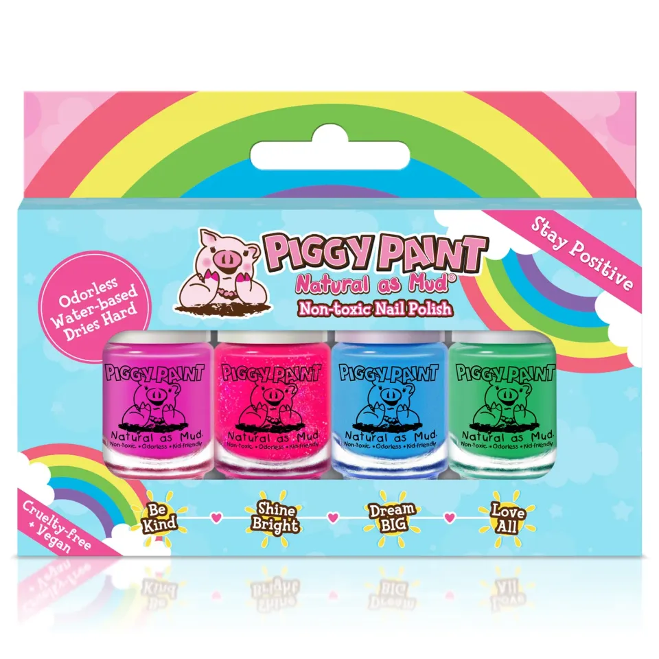 Piggy Paint Rainbow 4 Polish Box Set børneneglelak mini