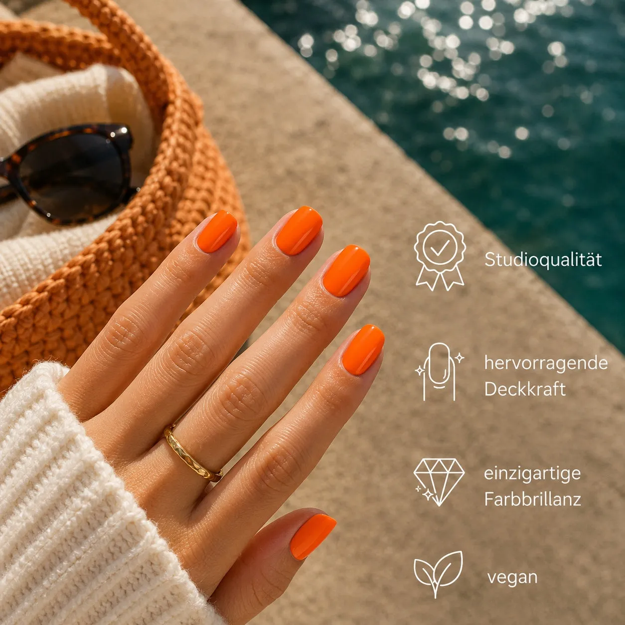 Emmi-Nail Neon Orange F335 farvegel 5 ml neon