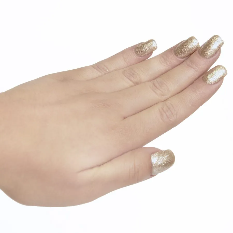 Evolution Gel On-Off Star Glitter gellak guld glitter