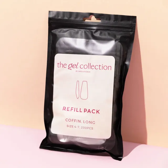 The Gel Collection Soft Gel Press On Tipper tips coffin long