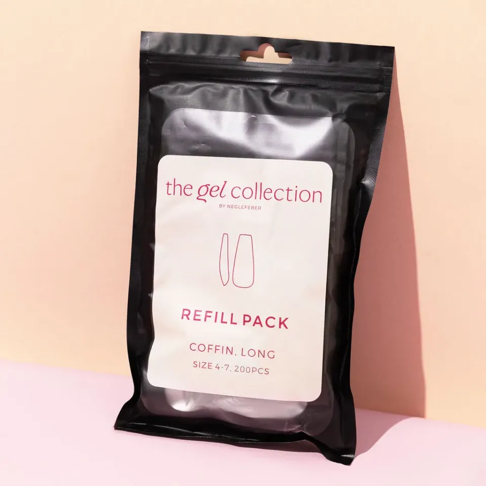 The Gel Collection Soft Gel Press On Tipper tips coffin long
