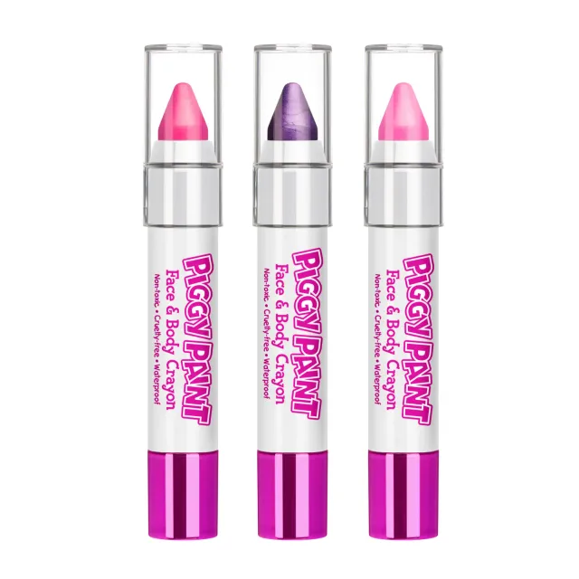 Piggy Paint Pink & Purple Party ansigtsfarve 3-pak vandfast
