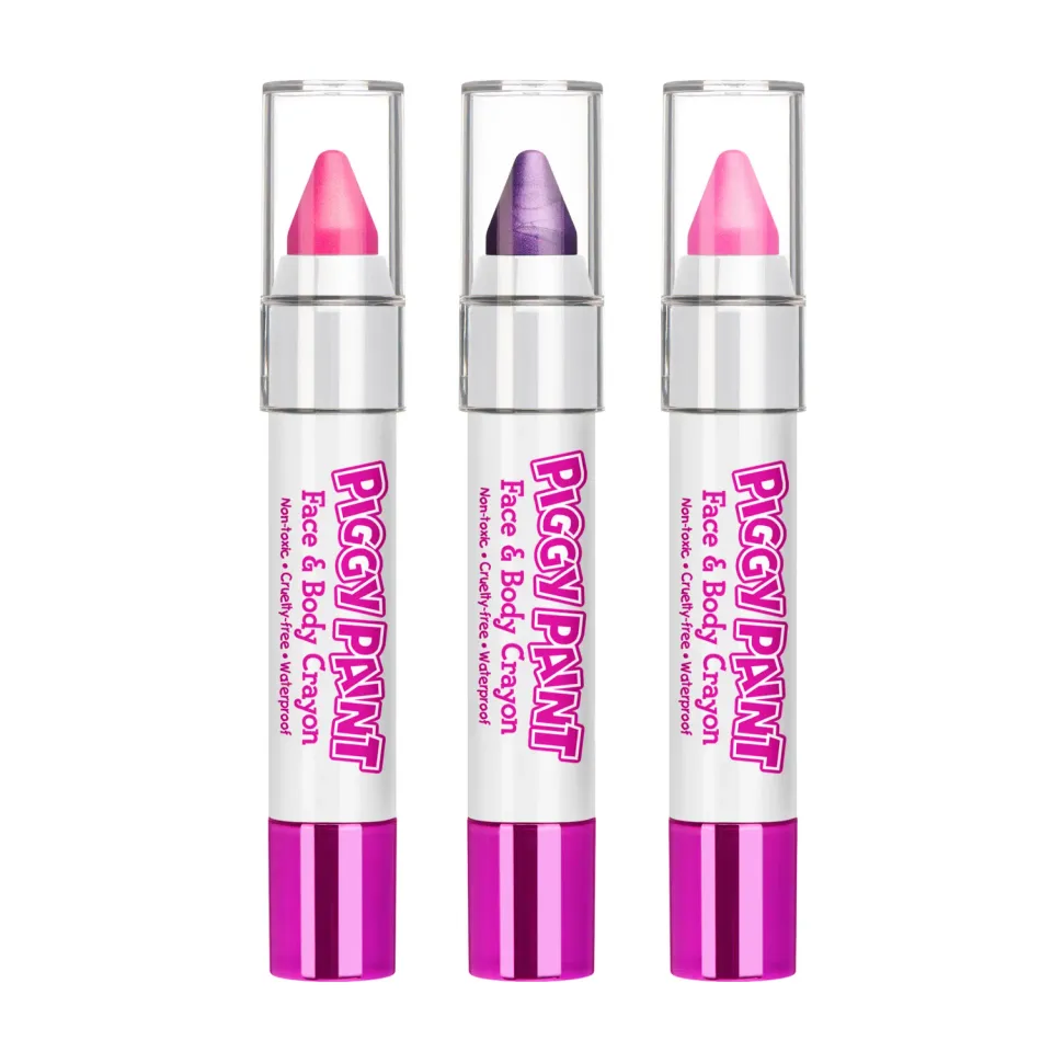 Piggy Paint Pink & Purple Party ansigtsfarve 3-pak vandfast