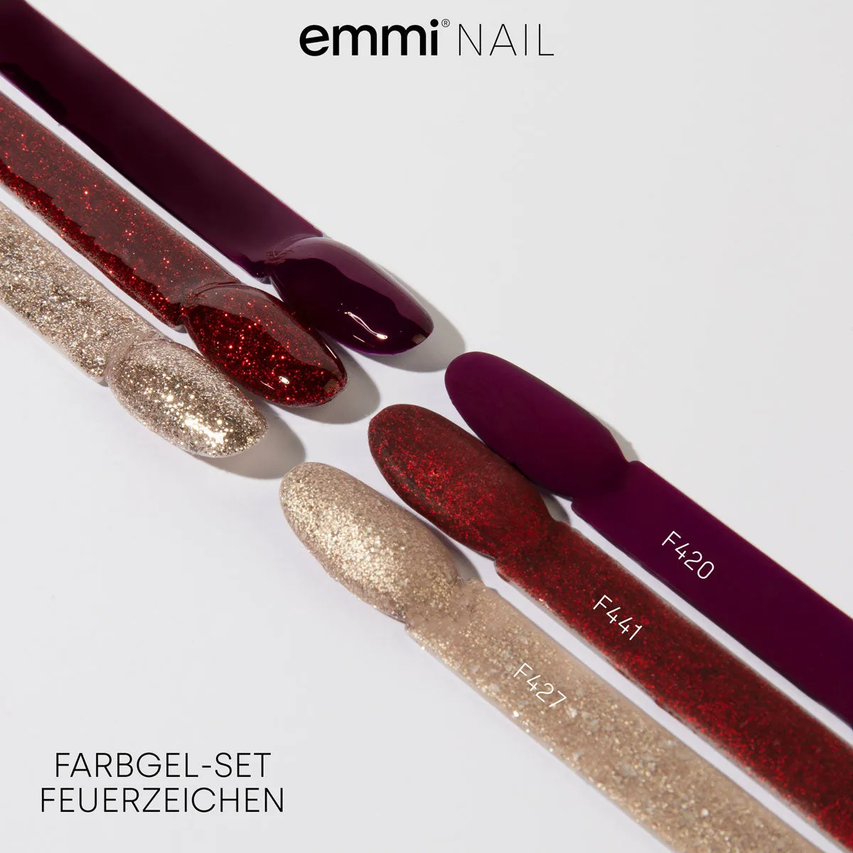 Emmi-Nail Farbgel farvegel sæt 5x5 ml stærk dækning