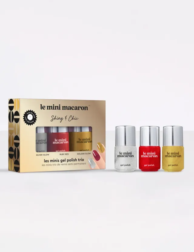 Le Mini Macaron Les Minis Shiny & Chic gellak 3-pak glitter