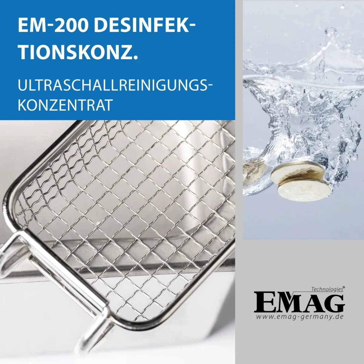 Emmi-Nail EM-200 desinfektionskoncentrat 500 ml til ultralydsbad