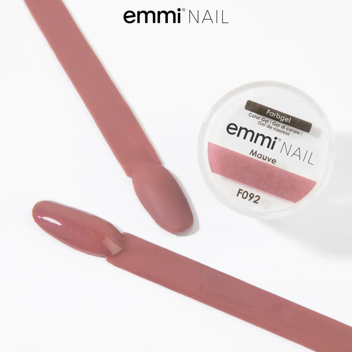 Emmi-Nail Mauve F092 farvegel 5 ml mørk rosé