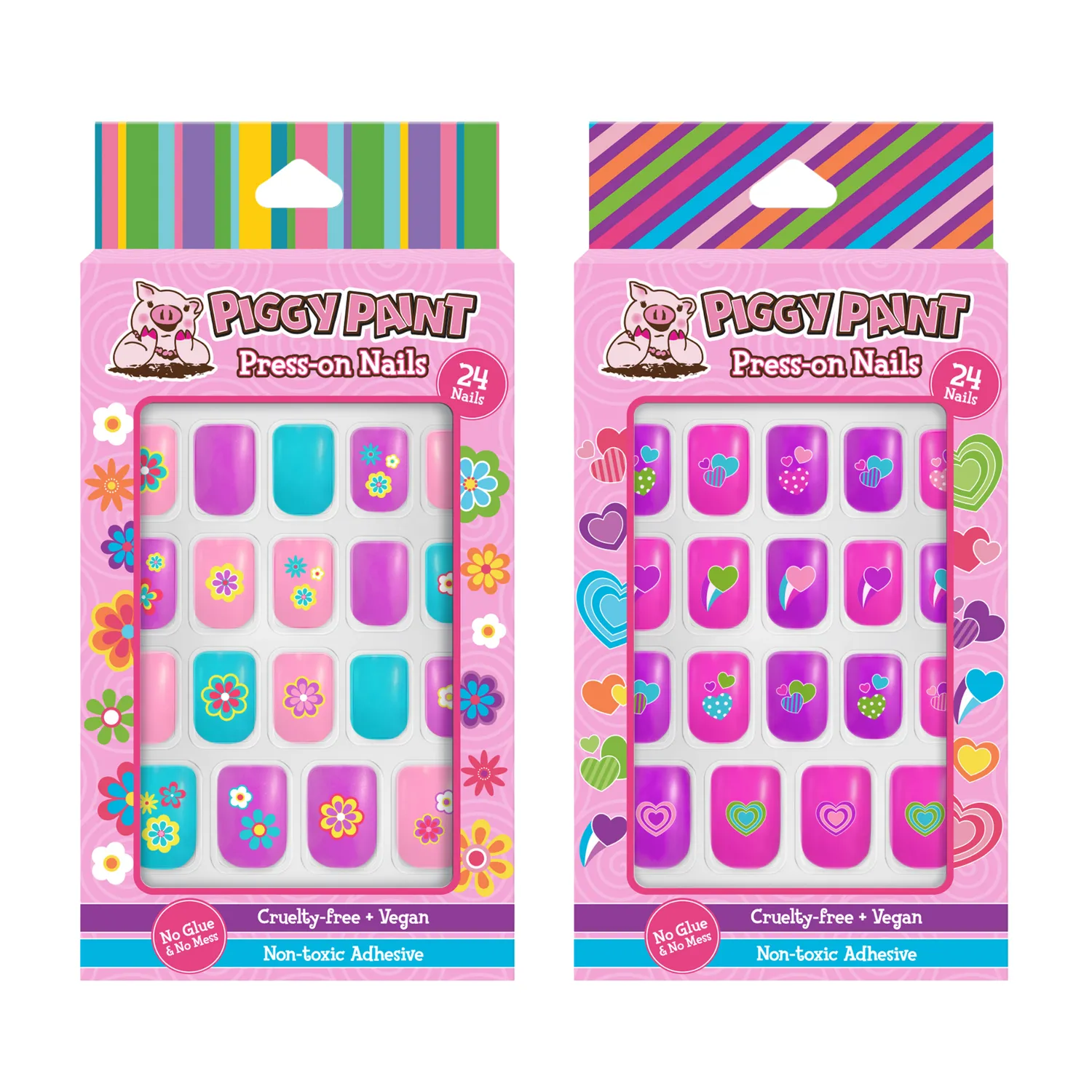 Piggy Paint Press-on Nail tryknegle 2-pak til børn