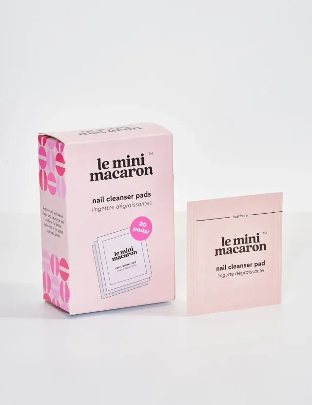 Le Mini Macaron Nail Cleanser Pads rensepads til negle 20 stk – parfumefri