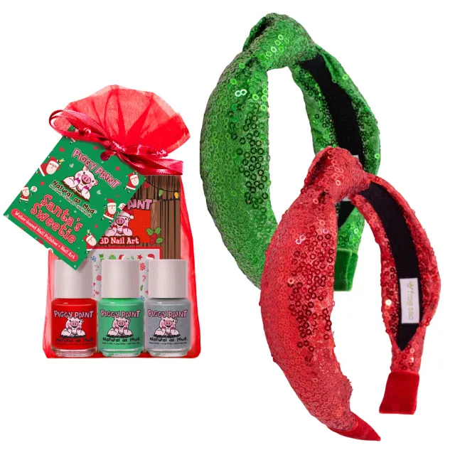 Piggy Paint Santa's Little Sparkle neglelak sæt glitter 3 dele