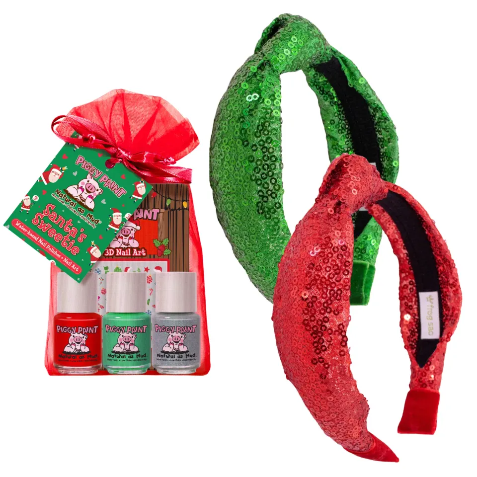 Piggy Paint Santa's Little Sparkle neglelak sæt glitter 3 dele