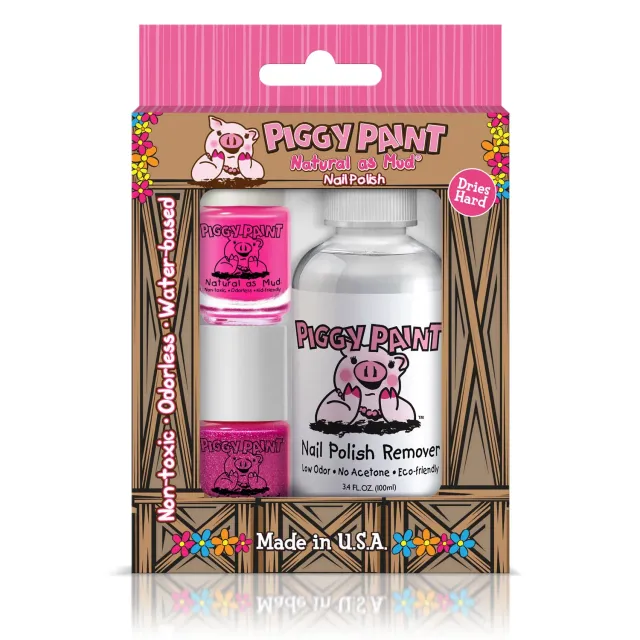 Piggy Paint 2 Polish + Remover Box Set børneneglelak
