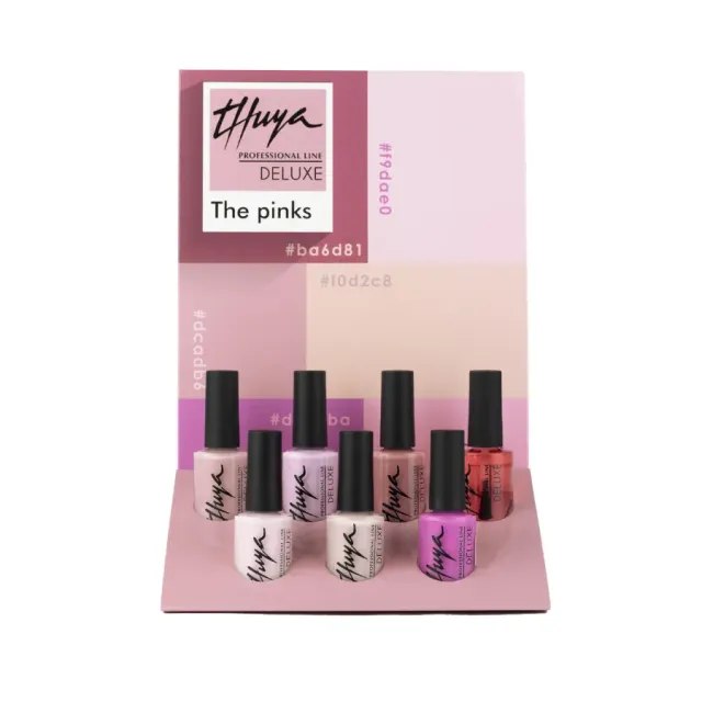 Evolution Gel DELUXE THE PINKS DELUXE ENAMEL DISPLAY STAND neglelak 6 farver