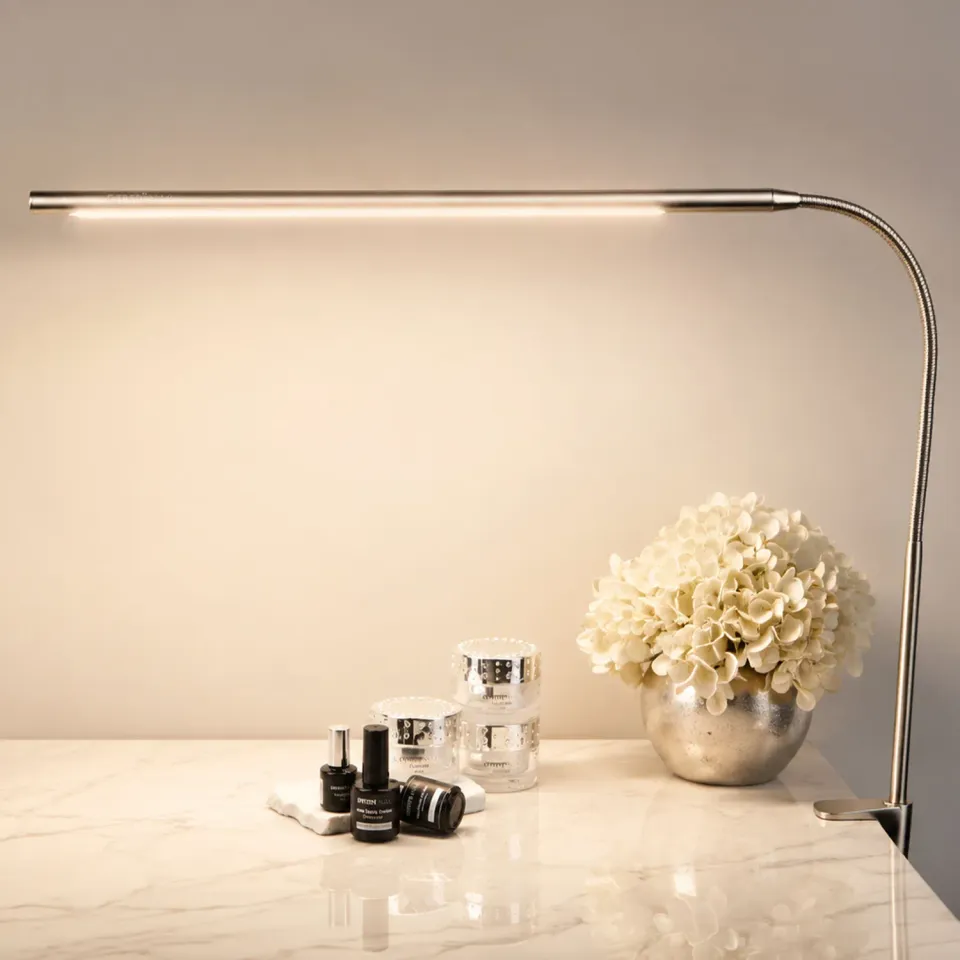 Emmi-Nail Flexi LED arbejdslampe Stainless Steel dæmpbar