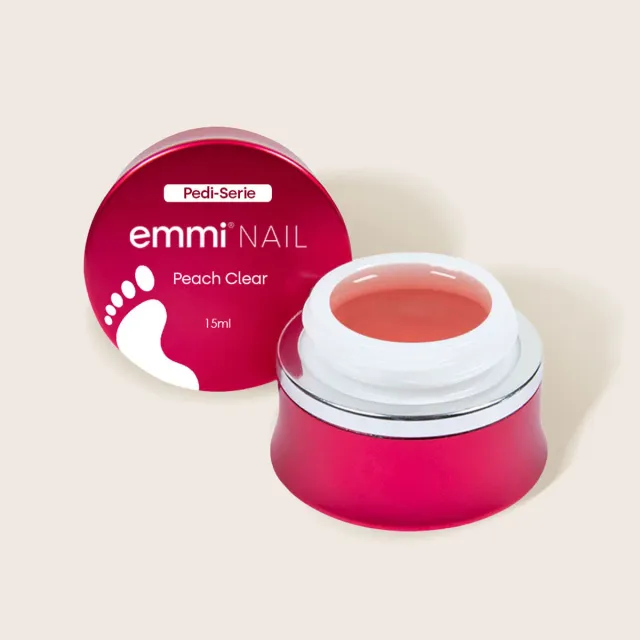 Emmi-Nail Pedi Peach Clear opbygningsgel pedicure 15ml