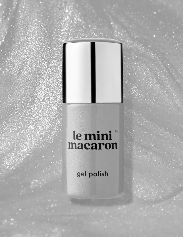 Le Mini Macaron Silver Glow gellak 8,5 ml metallisk
