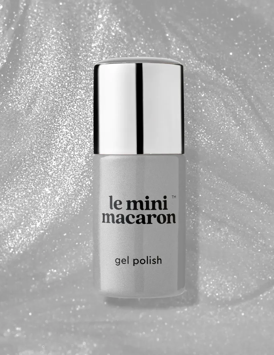 Le Mini Macaron Silver Glow gellak 8,5 ml metallisk