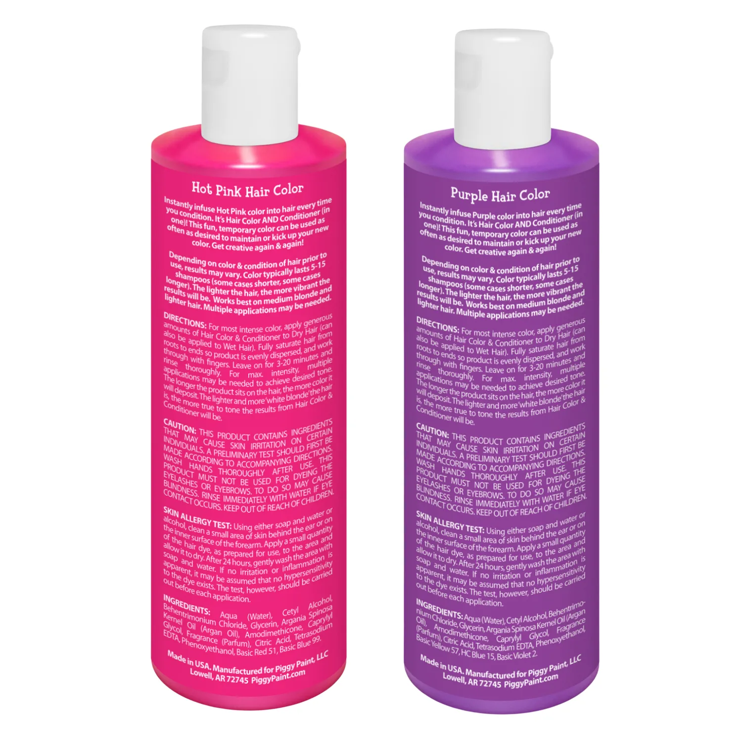 Piggy Paint Pink Purple hårbalsam med farve 2-pak