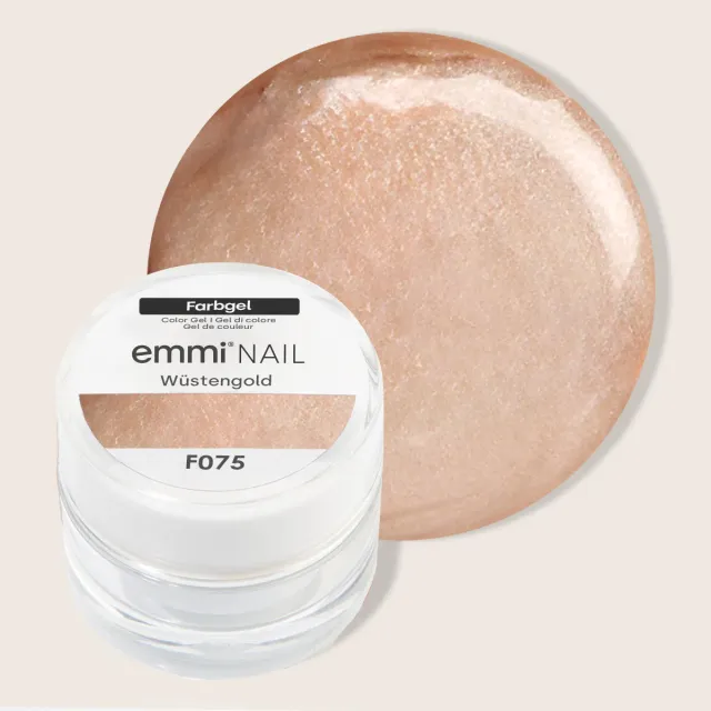 Emmi-Nail Farbgel Wüstengold F075 farvegel 5ml metallic guld