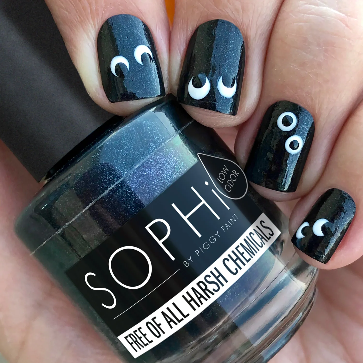Piggy Paint SOPHi Date Knight neglelak shimmer sort 15 ml