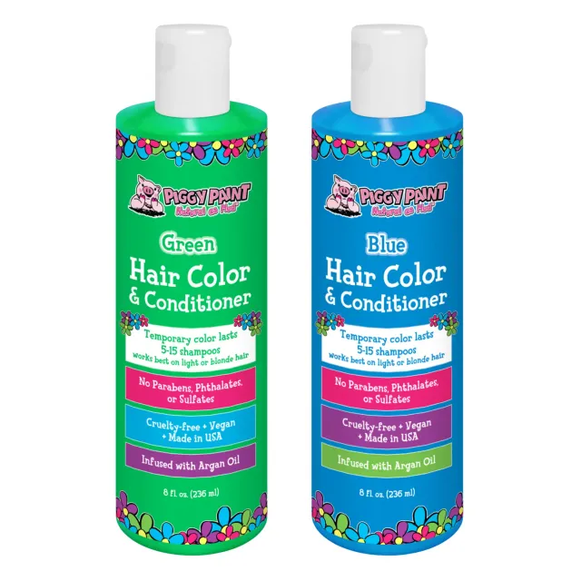 Piggy Paint Blue & Green Dream hårfarve 2-pak