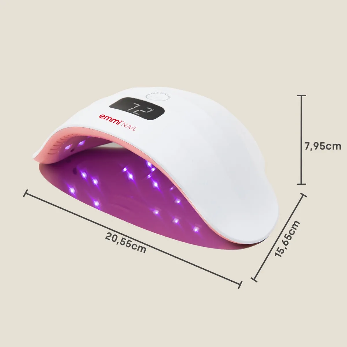 Emmi-Nail Starter Set shellaksæt med LED-lampe