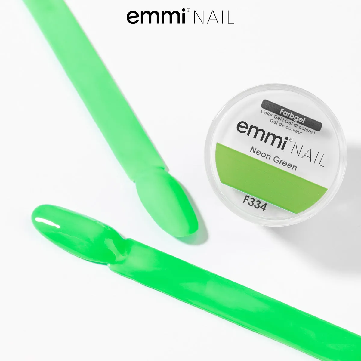 Emmi-Nail Neon Green F334 farvegel 5 ml neongrøn