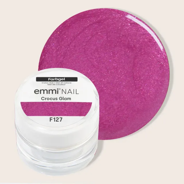 Emmi-Nail Crocus Glam F127 farvegel 5 ml glitter