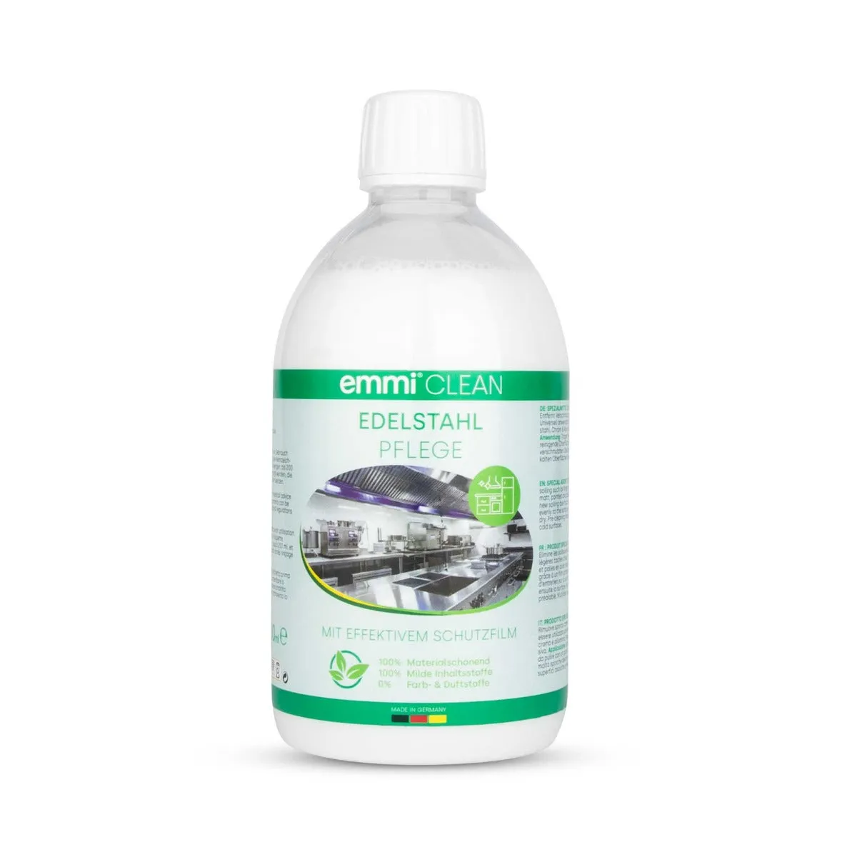 Emmi-Nail emmi-Clean rustfri stålrens 500 ml stribefri