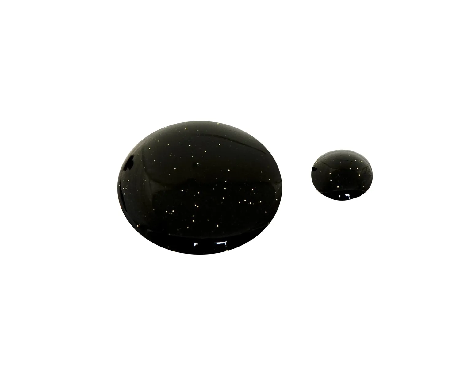 LVX Caviar neglelak sort glitter