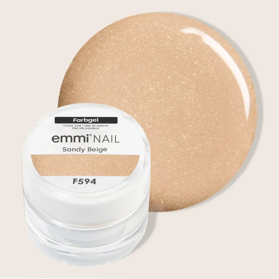 Emmi-Nail Sandy Beige F594 farvegel 5 ml metallic beige
