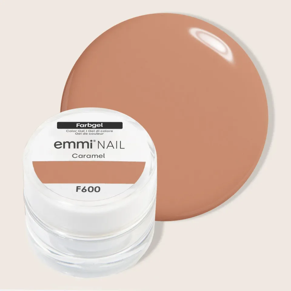 Emmi-Nail F600 Farvegel Caramel 5 ml med høj dækkeevne