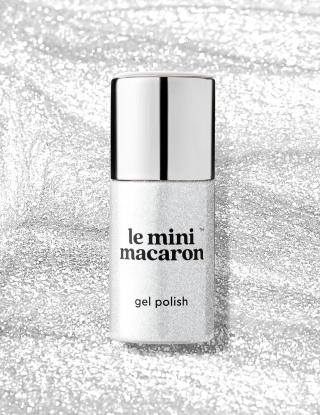 Le Mini Macaron Frosted gellak 8,5 ml sølv glimmer
