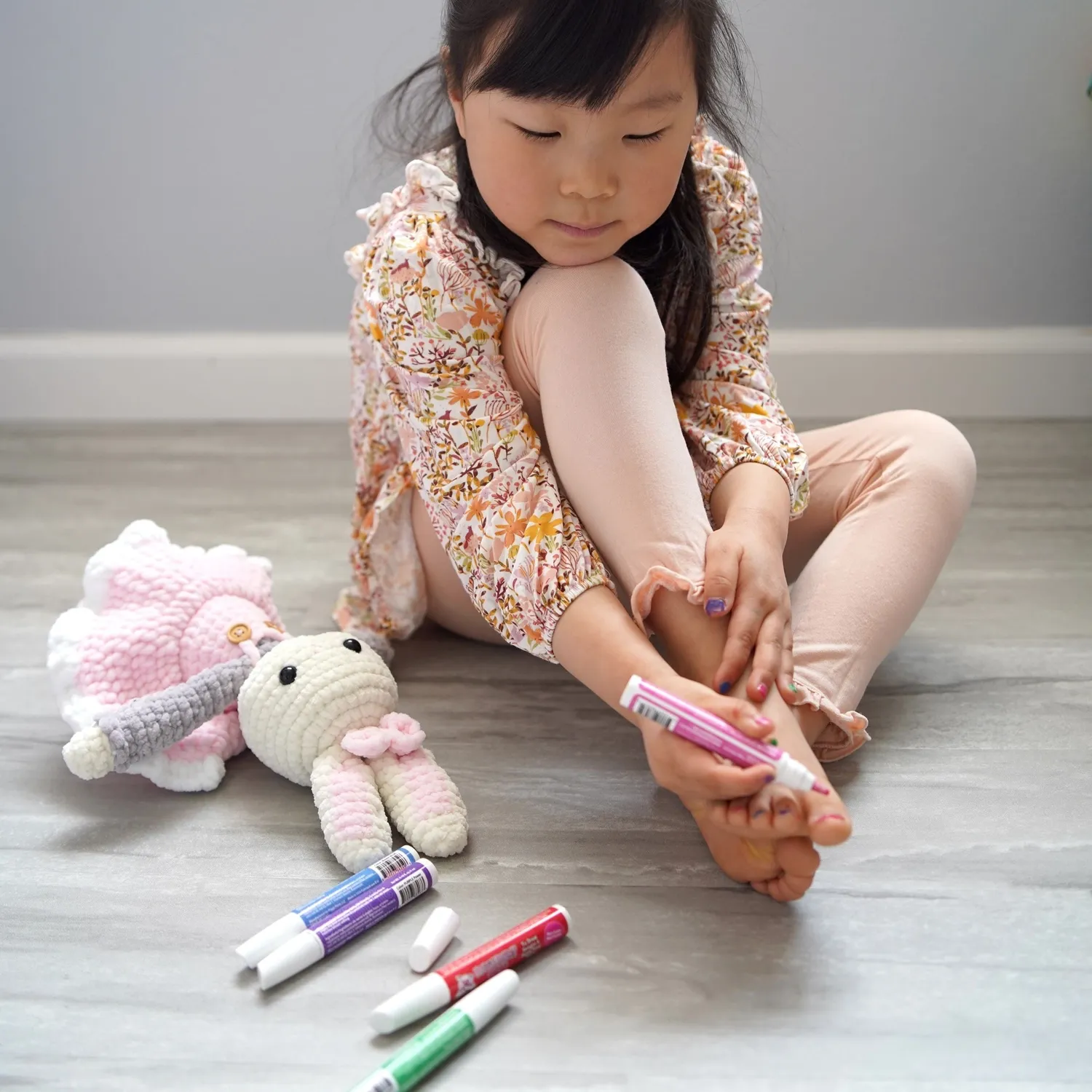 Piggy Paint Twinsies Pen Set neglelak 2 stk lyserød blå