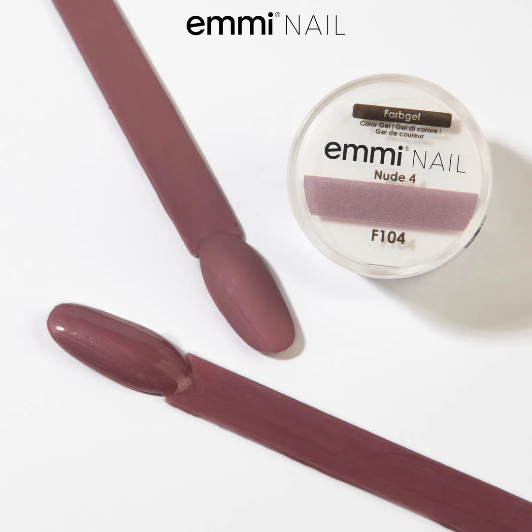 Emmi-Nail Nude 4 F104 farvegel 5 ml mørk morbær
