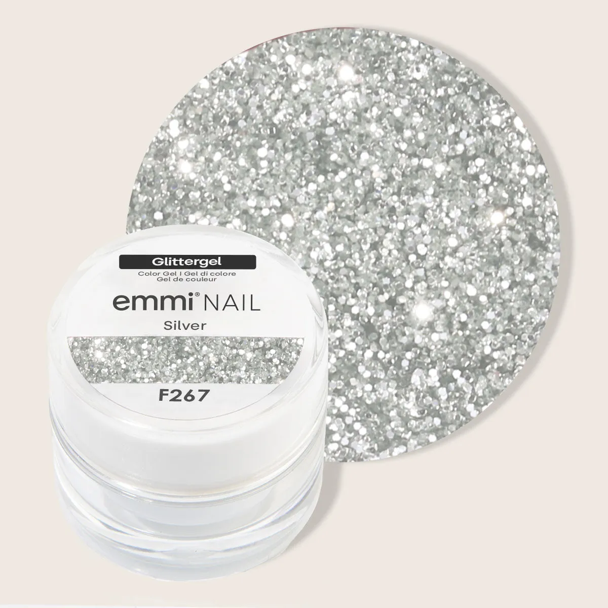 Emmi-Nail glitter farvegel med glimmer