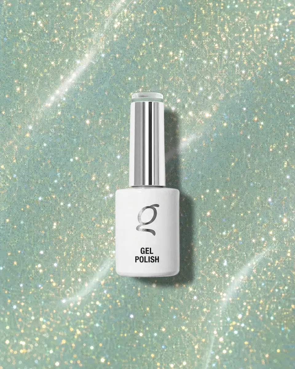 The Gel Collection 184 Slow Grow gellak grøn glitter transparent