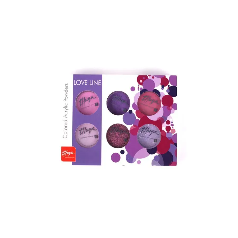 Evolution Gel Love Line akrylpulver 6x5 g lilla