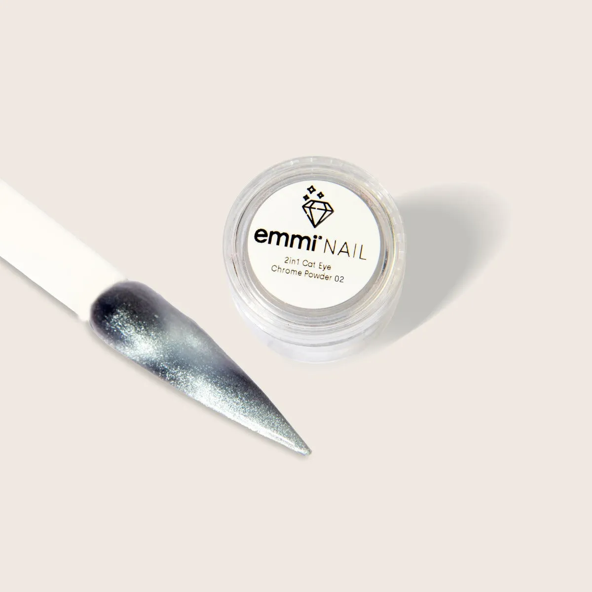 Emmi-Nail 2in1 Cat Eye Chrome Powder neglepudder magneteffekt