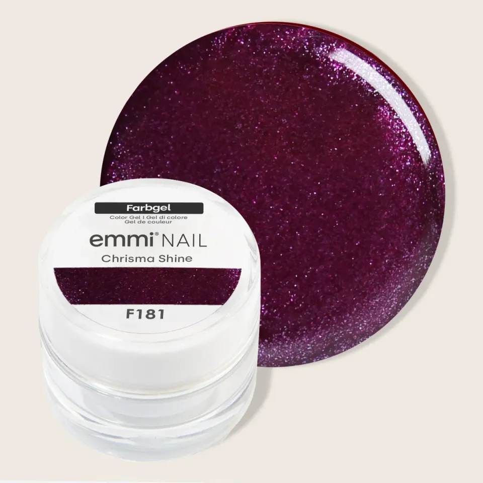 Emmi-Nail Chrisma Shine F181 farvegel 5 ml brombærglitter