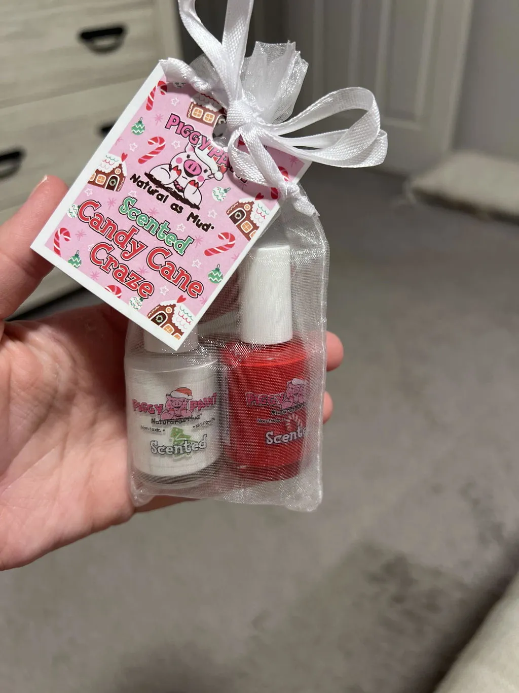 Piggy Paint Scented Candy Cane Craze Gift Set neglelak 2-pak til børn