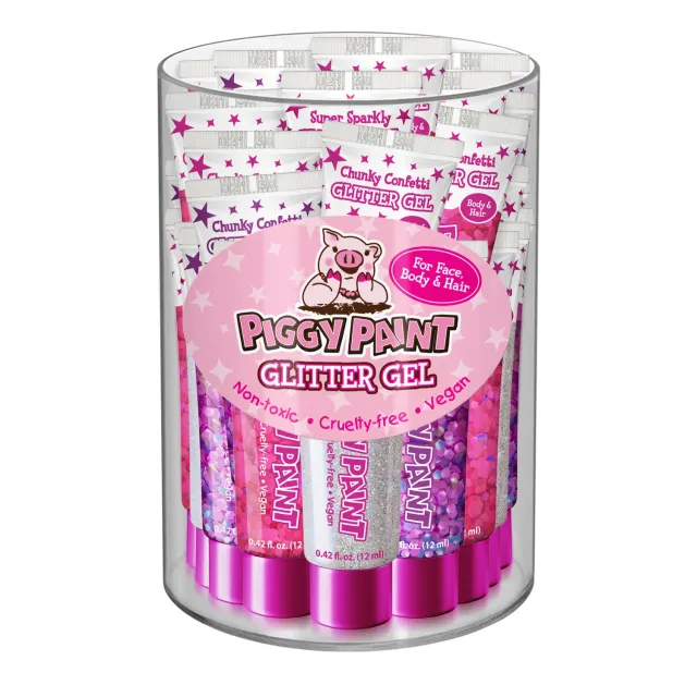 Piggy Paint Glitter Gel Glittergel 24 stk Display