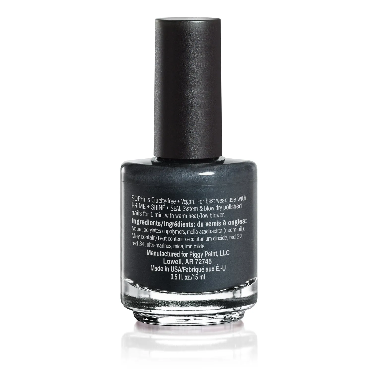 Piggy Paint SOPHi Date Knight neglelak shimmer sort 15 ml
