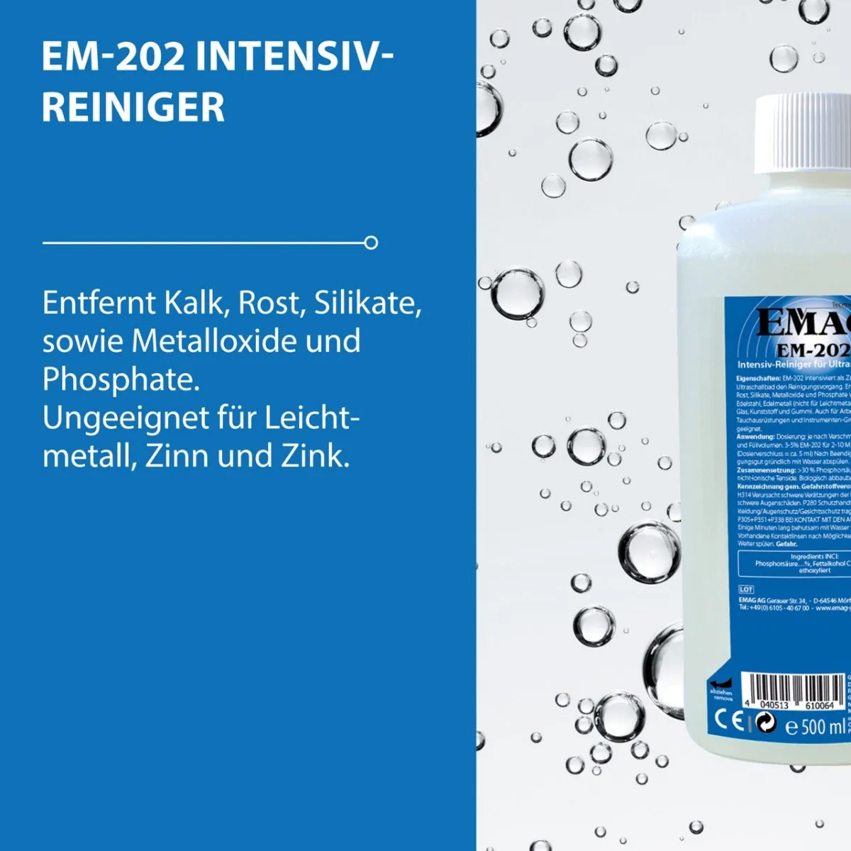 Emmi-Nail EM-202 instrumentrens 500ml ultralyd