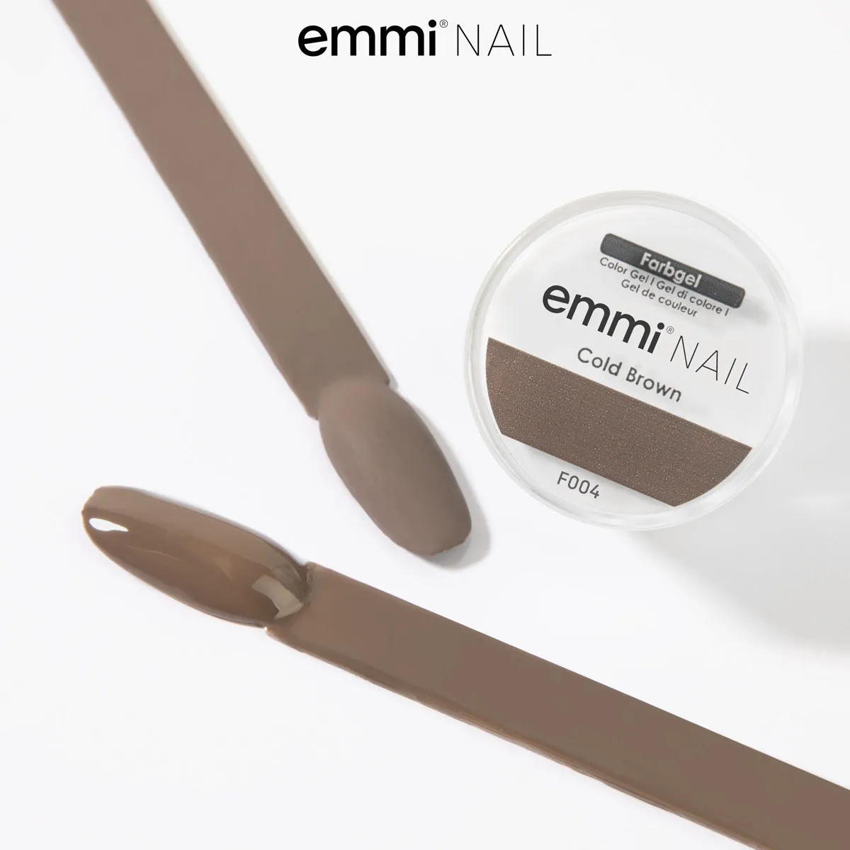 Emmi-Nail farvegel Cold Brown F004 5 ml kold brun