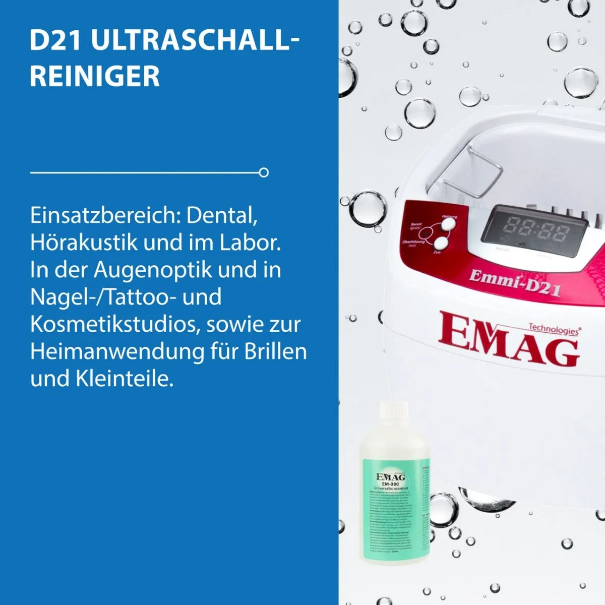 Emmi-Nail Emmi-D21 ultralydsrenser 2 l med kurv